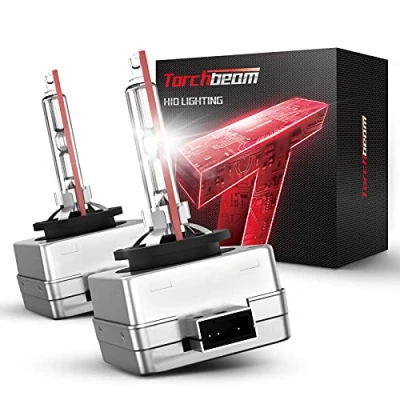 Abbildung von Torchbeam D1S Xenon Brenner, HID 35W 6000K Weiß,150% Leuchtweite, Ersatz lampen, IP67, 5 Jahre Lebensdauer, 2 Stück