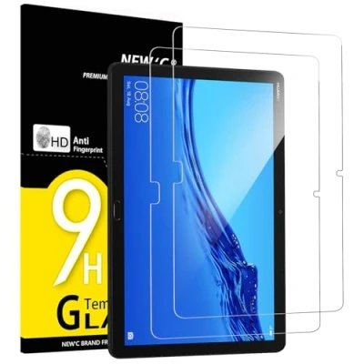 Abbildung von NEW&#039;C 2 Stück, Schutzfolie für Huawei MediaPad M5 Lite 10,1 Zoll, Panzer Schutz Glas Folie,9H Härte,HD Displayschutzfolie, 0.33mm Ultra klar