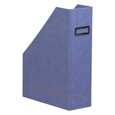 Abbildung von Rhodia 318838C Stehsammler (10 x 25 31 cm, Etikettenhalter, Kunstleder, elegant und praktisch, ideal für Ihr Büro)1 Stück, saphirblau