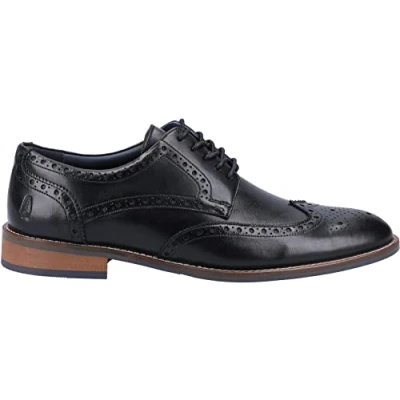 Abbildung von Hush Puppies Dustin Herren Brogue Schuhe Schwarz