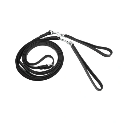 Abbildung von Horka Schlaufzügel Schwarz/Silber Pony