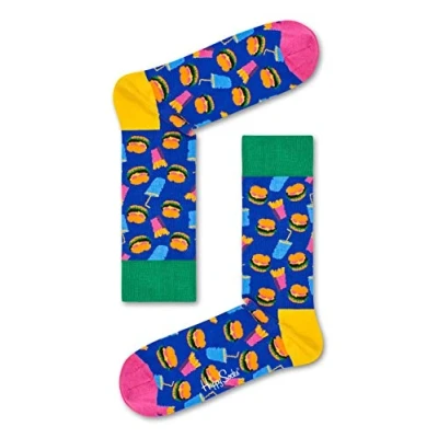 Abbildung von Happy Socks Herren Hamburger Socken, Blu., 41 46 EU