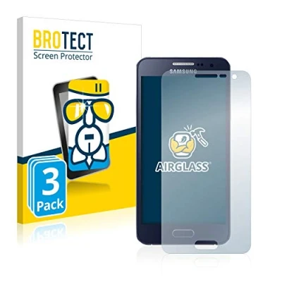 Abbildung von BROTECT Schutzglas für Samsung Galaxy A3 2015 (3 Stück) Schutzfolie Panzer Folie Glas [Extrem Kratzfest 9H, Anti Fingerprint, Ultra Transparent]