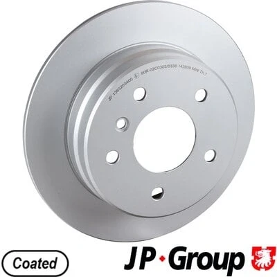 Abbildung von JP GROUP 1363203400 Bremsscheibe Hinterachse 258 8 5 voll beschichtet MERCEDES BENZ: A Klasse, Vaneo