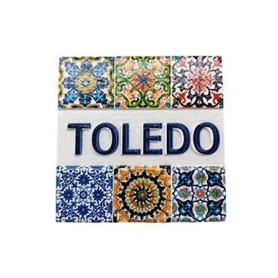 Abbildung von Wedare Magnet Souvenir Toledo Spanien 3D Kühlschrankmagnet Harz Reise Souvenirs, handgemachte Home &amp; Kitchen Dekoration Sammlung Geschenk