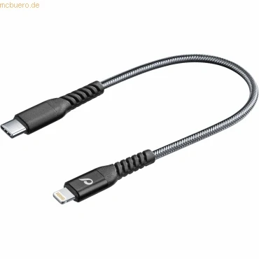 Abbildung von Cellularline USB Kabel 2.0 C® Stecker, Apple Lightning Stecker 0.15 m Schwarz TETRACABC2LMFI15CK