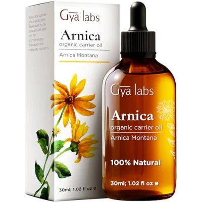 Abbildung von Gya Labs Arnikaöl für Natürliches kaltgepresstes unverdünntes die Haut, Aromatherapie &amp; Beruhigung (30ml)