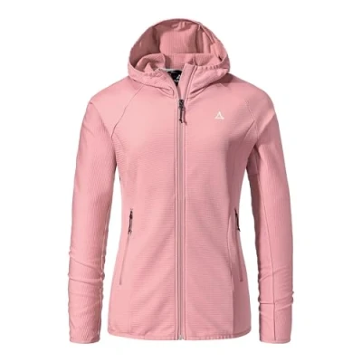 Abbildung von Schöffel Damen Fleece Hoody Style Cascata WMS, Fleecejacke mit Kapuze aus 2 Wege Stretch, wärmende Outdoorjacke Außentaschen, viola, 34