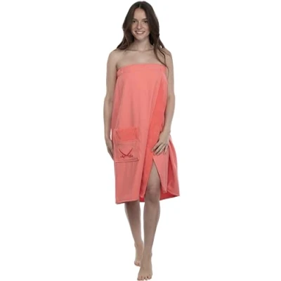 Abbildung von Sansibar Sylt Sarong Damen mit Tasche und gesticktem Säbel S XL, 80x145 cm, Gummizug am Rücken, Klettverschluss, stufenlos einstellbar