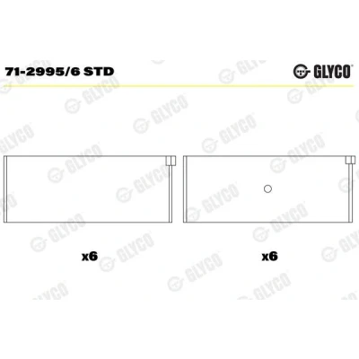 Abbildung von GLYCO 71 2995/6 STD Pleuellager MERCEDES BENZ: W123 Coupe, Limousine, G Klasse SUV