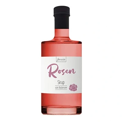 Abbildung von Rosenblüten Sirup 700ml Genüssle Rosensirup vom Bodensee Rosen aus echten heimischen natürlich ohne Zusatzstoffe