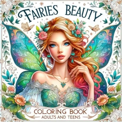 Abbildung von Fairies Beauty : Coloring Book for Teens and Adult, Featuring 50 Beautiful Illustrations of Relaxation Stress Relief
