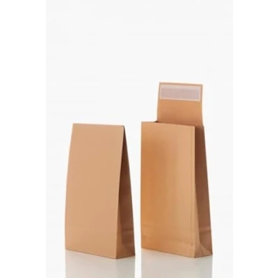 Abbildung von Bong Faltentasche B4 (200 Stück), haftklebende Faltentaschen mit Klotzboden und Seitenfalte, Versandtaschen aus braunem Kraftpapier, 353x250x40 mm, 130g/m²