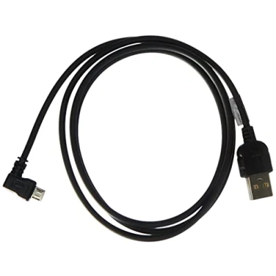 Abbildung von System S Micro USB Kabel Datenkabel Ladekabel mit 90 Winkelstecker Grad gewinkelt 100 cm