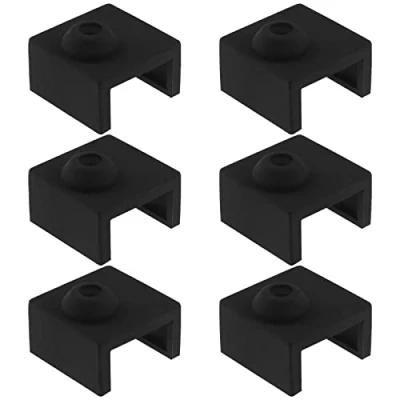 Abbildung von 6 Stück Silikonabdeckung für Heizblock Hotend Socken, 3D Drucker, kompatibel mit Crea lity Ender 3/Ender 3 Pro/Ender V2/Ender 5/CR 10 Series MK7 MK8 MK9
