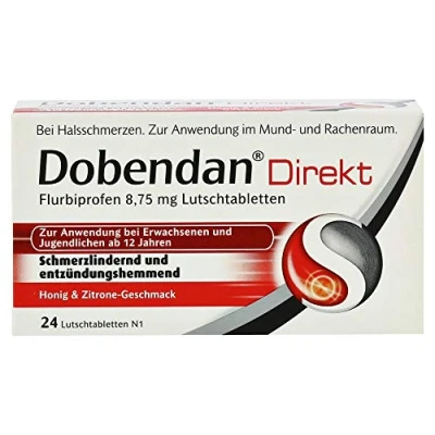 Abbildung von Dobendan® Direkt Halstabletten bei starken Halsschmerzen