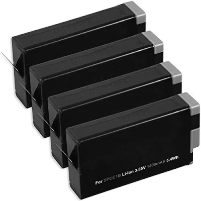 Abbildung von 4X Akku kompatibel mit ACBAT 001 für GoPro Max Actioncam [1400mAh 3.85V Li Ion 100% kompatibel]
