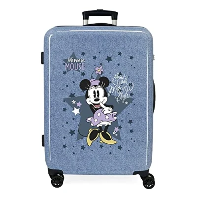 Abbildung von Disney Minnie Style Blue Medium Koffer 48x68x26 cm Starres ABS Integrierter TSA Verschluss 70L 3 kg 4 Doppelrollen