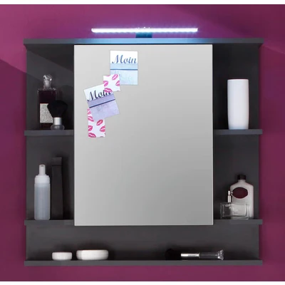 Abbildung von welltime Spiegelschrank Tias Spiegel, B/H/T: ca. 72 / 76 20 cm, dunkelgrau, mit LED Beleuchtung