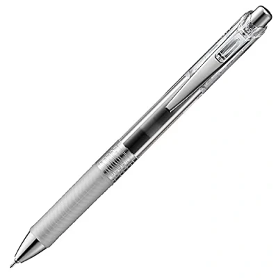 Abbildung von Pentel Energel Pure BLN75TL AX Gel Tintenroller, Schwarz, 0.5 mm Strichstärke, Nadelspitze, Druckmechanik, nachfüllbar, 1 Stück (1er Pack)