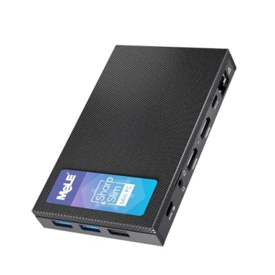Abbildung von MeLE Mini PC Quieter 4C lüfterloser PC, N100 16GB RAM 512GB ROM, Win11 Pro, Vollfunktionsfähiges USB C, 4K Triple Display Desktop für Zuhause, Büro, Bildung, Astrophotografie