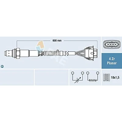 Abbildung von FAE 66080 Parksensoren vorne Ultraschallsensor CITROËN: C8, C3 I Schrägheck, PEUGEOT: 807, FIAT: Ulysse II