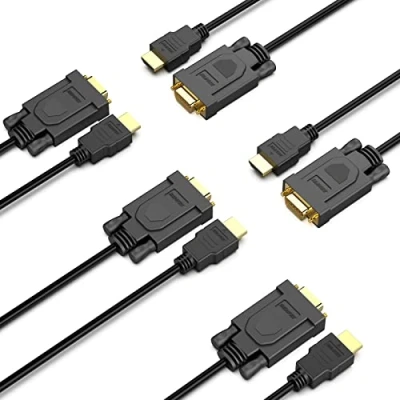 Abbildung von BENFEI HDMI zu VGA Konverter Kabel 1,8M 5 Stück, Unidirektional D SUB 15 Pin M/M Unterstützung 1080P Signal von Eingang Laptop HDTV Ausgang Monitoren Projektor,Fernsehapparat