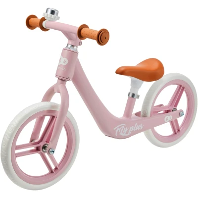 Abbildung von Kinderkraft Laufrad FLY PLUS 2, Lernlaufrad, Kinderlaufrad, Fahrrad mit Zubehör, Klingel, höhenverstellbar Sattel, 12 Zoll Räder, Magnesiumrahme, ab 2 Jahre, Retro Design, Rosa