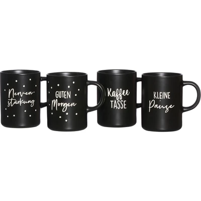 Abbildung von Ritzenhoff &amp; Breker Becher &quot;Svart&quot;, (Set, 4 tlg., Kaffeebecher (330 ml, 11 cm hoch, 8 Durchmesser), 330 teilig