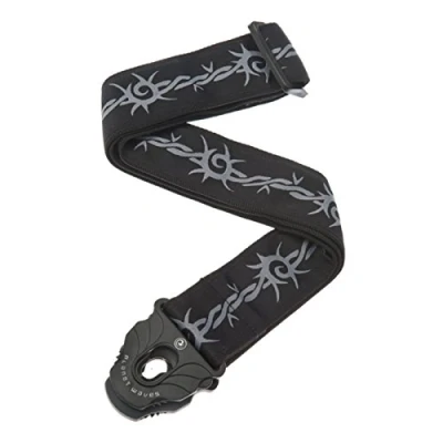 Abbildung von D&#039;Addario Accessories Gitarrengurt mit Verschluss E Gitarrengurt, Akustikgitarrengurt, Bass Stacheldraht