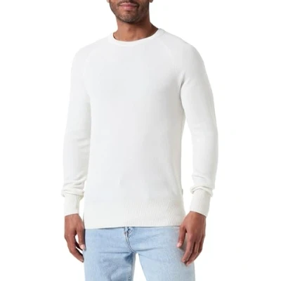 Abbildung von JACK&amp;JONES Herren JCOMAZE Knit Crew Neck Strickpullover, Moonbeam, Small