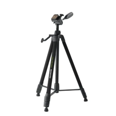Abbildung von CULLMANN 51381 Primax 380 Dreibein Kurbelstativ inkl. 3 Wege Kopf mit Kamera Schnellkupplung (1/4&quot;) Auszugshöhe 159cm Tragfähigkeit 3,5kg Packmaß 66cm Gewicht 1535g, Schwarz
