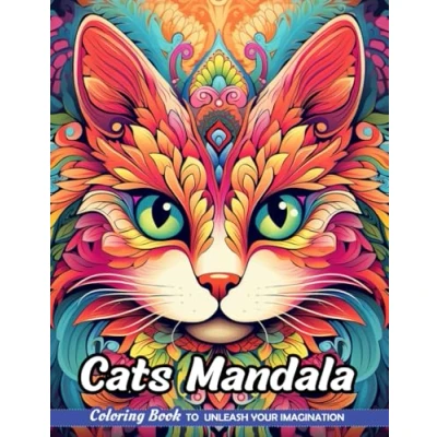 Abbildung von Cats Mandala: Adult Coloring Book with Mandala for Stress Relief and Relaxation (Christmas Pages)
