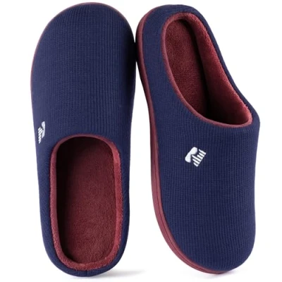Abbildung von RockDove Damen Original Zweifarbige Hausschuhe mit Rückstellschaum, 38/39 EU, Indigo und Wein