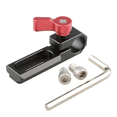 Abbildung von CAMVATE Single 15 mm Rod Clamp mit der NATO Schiene (rot)