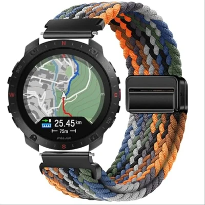 Abbildung von GIOPUEY Armband Kompatibel mit Polar Grit X2 Pro, Geflochtenes Nylon [Unisex] elastisch Ersatzarmband Colourful
