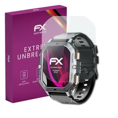 Abbildung von atFoliX Glasfolie kompatibel mit Oukitel BT101 Panzerfolie, 9H Hybrid Glass FX Schutzpanzer Folie