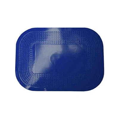 Abbildung von Dycem Non Slip Rectangular Pad 35 x 25 cm, Blue, Precut Adhering Pad, Grip Assistance, Toxic, Prevents Objects From Sliding or Rolling, Ideal for Cups, Plates and Eating Utensils