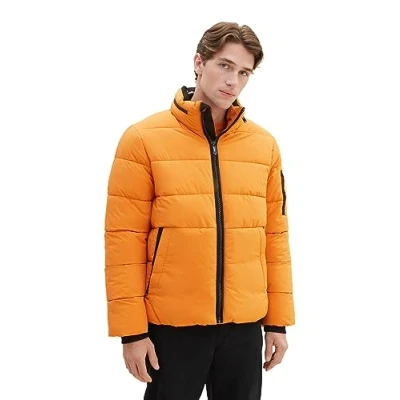 Abbildung von TOM Tailor Stepp Winterjacke, Herren, Größe: Large, Tomato cream orange