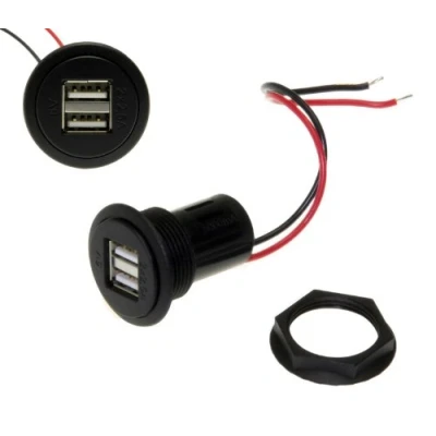 Abbildung von Adapter Universe 5V 2X 2,5A Einbausteckdose USB Universal 12 24V Ladegerät Navi