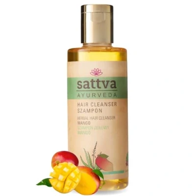 Abbildung von Mango Shampoo von Sattva Sensitiv Naturkosmetik mit und 12 Kräutern für Glanz &amp; Feuchtigkeit, Ohne Sulfate, Silikone Parabene Mildes Trockene Kopfhaut