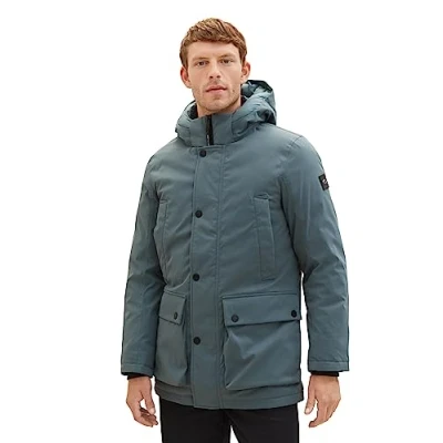 Abbildung von TOM TAILOR Herren 1037347 Arctic Winterpaka mit Abnehmbarer Kapuze, 32506 dusty Dark Teal, XXL