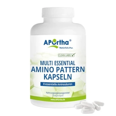Abbildung von APOrtha® Multi essential Amino Pattern Aminosäuren EAA mit BCAA 500 mg vegane Kapseln 300 St