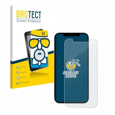 Abbildung von BROTECT Entspiegelungs Schutzglas für Apple iPhone 12/12 Pro Schutz Folie Panzerfolie Glas Matt [Extrem Kratzfest 9H, Anti Reflex]