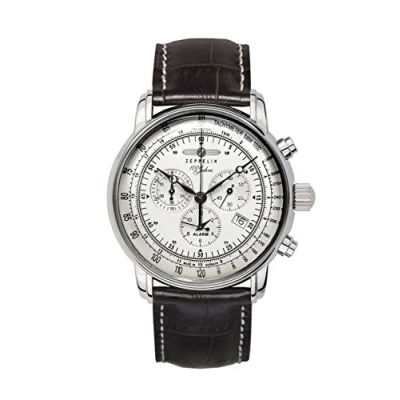 Abbildung von Zeppelin Uhr, Herren, Größe: One Size, Braun/silberfarben