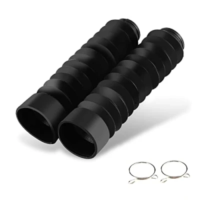 Abbildung von Keenso Motorrad Vordergabel Abdeckung, 2 Stück 210,5 x 42 mm Universal Kunststoff Gabel Stoßdämpfende Staubschutzhülle (Schwarz) Sonstiges