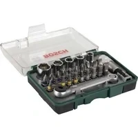 Abbildung von BOSCH Bit und Steckschlüsselset Schrauberbit Ratschen Set, 27 teilig