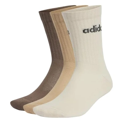 Abbildung von adidas Unisex Linear Crew Cushioned Socks 3 Pairs, WONDERWHI/MAGBEI/EARSTR, 37 40