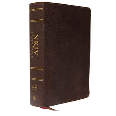 Abbildung von NKJV Study Bible, Premium Calfskin Leather, Brown, Full Color, Comfort Print: The Complete Resource for Studying God’s Word