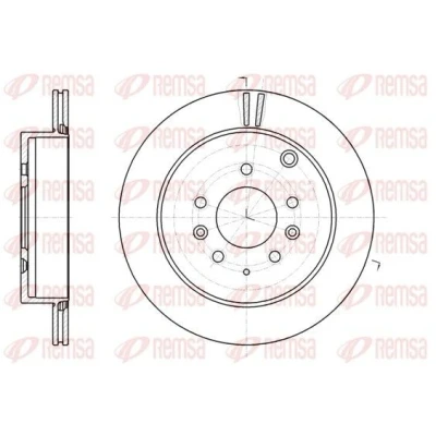 Abbildung von REMSA 61237.10 Bremsscheibe Hinterachse 302, 302 18 5 Belüftet MAZDA: CX 7
